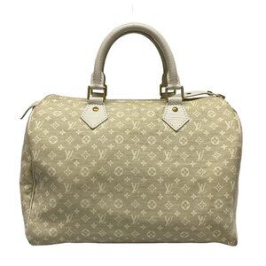 LOUIS VUITTON Speedy 30 Dune Monogram Mini Lin Handbag bran-693-090825